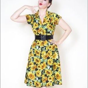 2X Bernie Dexter dress sunflowers